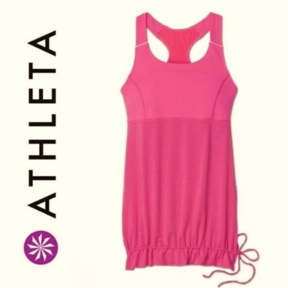 Athleta Skills And Drills Racer Back Tank Top Cinch Hem Small